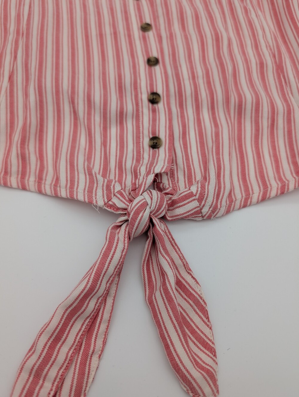 American Eagle Outfitters Striped Front Tie Button Down Top - Picture 5 of 6
